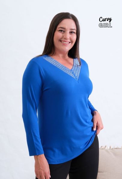 Picture of CURVY GIRL TOP WITH SEQUINS